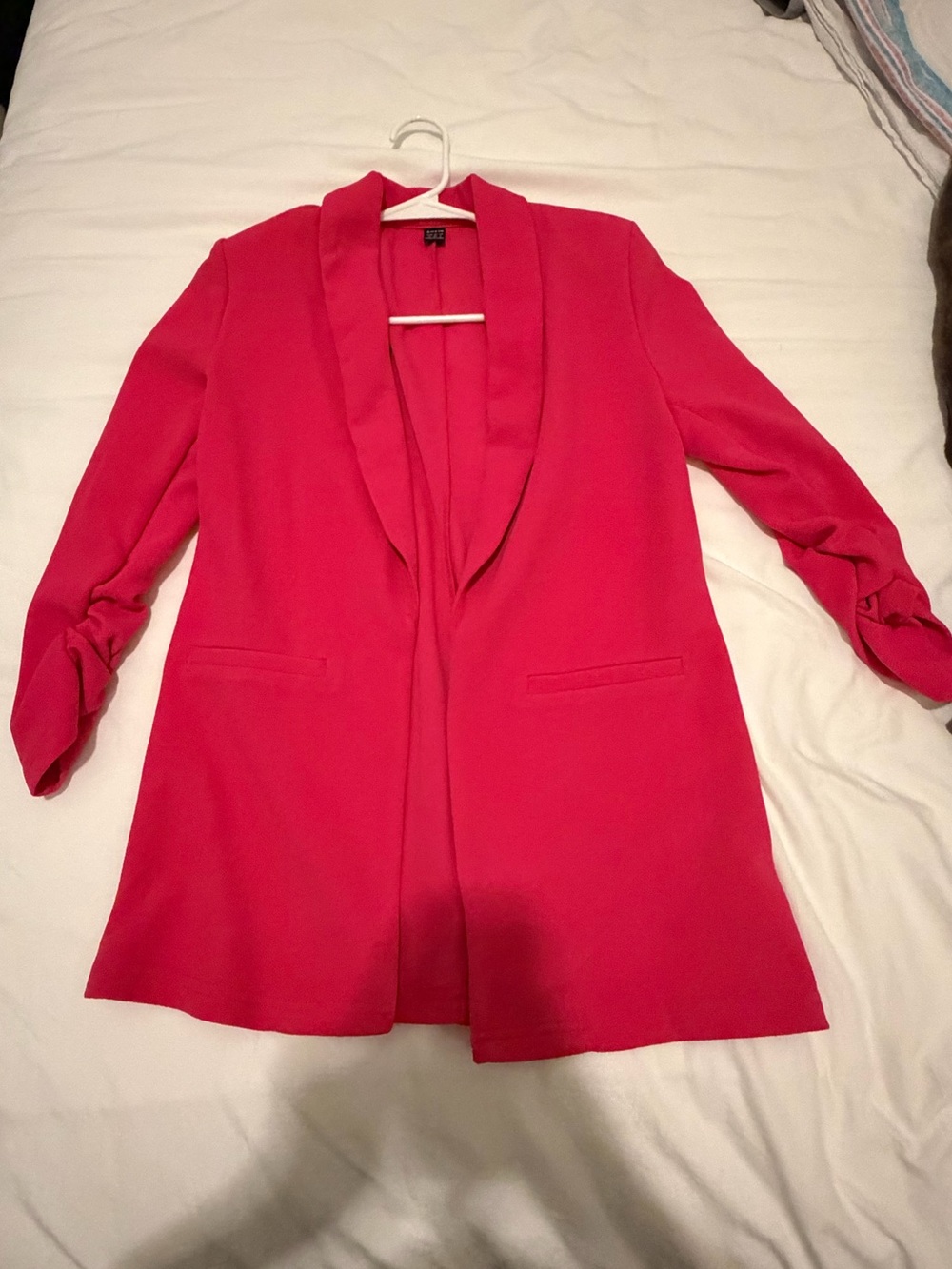Women’s Hot Pink Open-Front Blazer